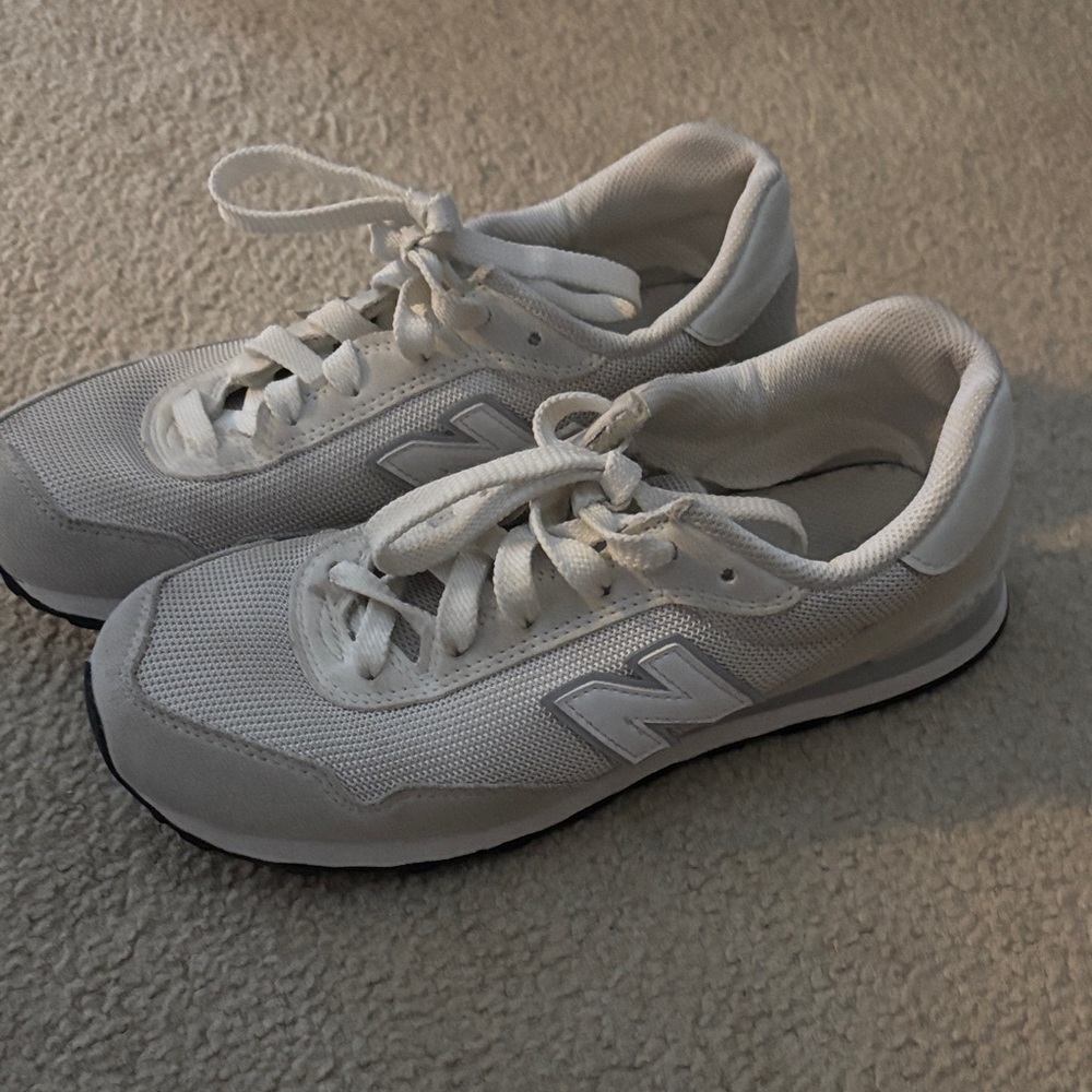 New Balance Classic White and Gray Sneakers